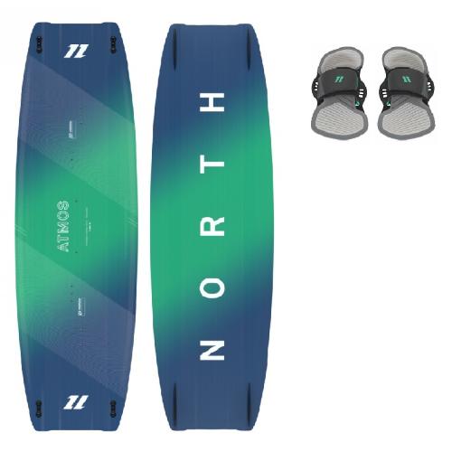 TAVOLA KITESURF TWINTIP 43X144 NORTH ATMOS HYBRID 2020 NEW + STRAPS