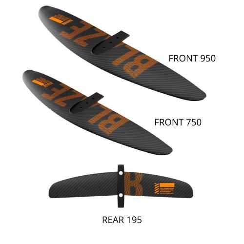 FOIL COMBO WINGFOIL RRD 950 BLAZE FRONT USED + 750 BLAZE FRONT USED + 195 BLAZE REAR USED
